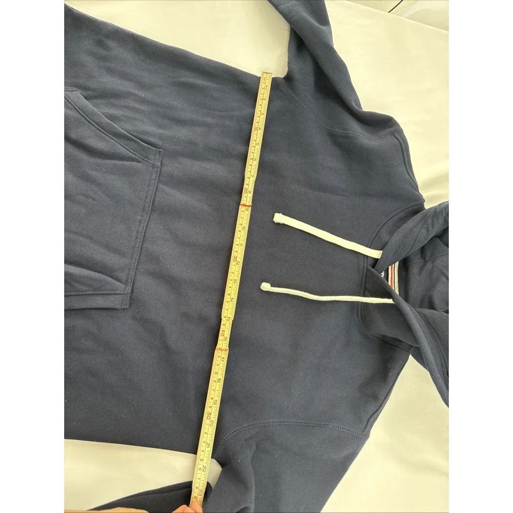 Land's End Women Medium Maxi Hoodie Dress Navy Long Hooded Sweatshirt - Picture 9 of 9